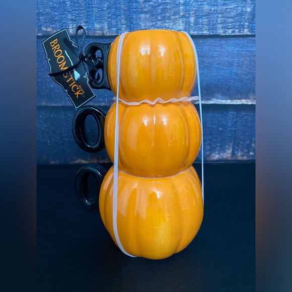 Broomstick Blvd Halloween Pumpkin Mug Stack - Picture 5 of 6
